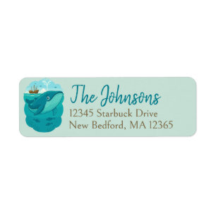 Nautical Sea Whale Return Address