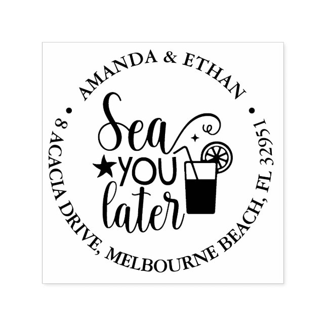 Nautical Sea you later  theme Self-inking Stamp (Design)