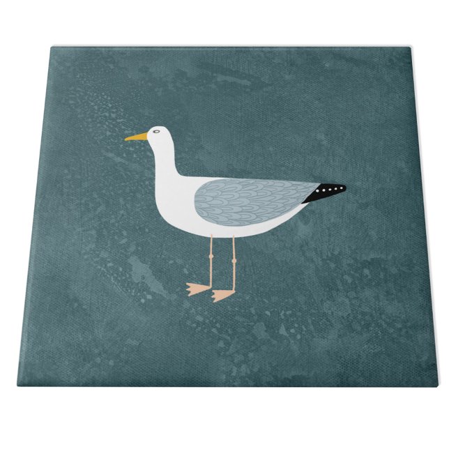 Nautical Seagull Bird Green Tile (Creator Uploaded)