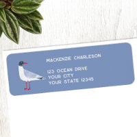 Nautical Seagull Personalised Return Address