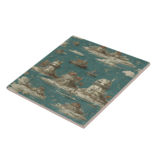 Nautical Seascapes Oil Painting No11 Tile