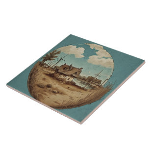 Nautical Seascapes Oil Painting No9 Tile