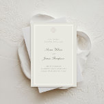 Nautical Seashell Classic Formal Ecru Wedding Save The Date<br><div class="desc">A faux-embossed triple frame wedding save the date design that is simple but sophisticated, timeless and elegant, decorates this traditional wedding save the date with a nautical theme. A small, faux-embossed seashell is the stylised stand-in for a crest. The colour scheme is drawn from various shades of gold, giving it...</div>