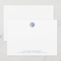 Nautical Seashell Navy Correspondence       