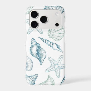 Nautical Seashell Sketch Pattern