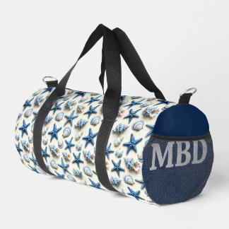 Nautical Seashells Beach Bag Duffle Bag