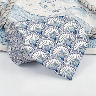 Nautical Seashells Custom Necktie