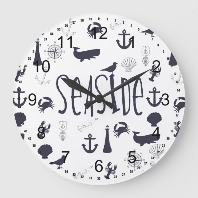 Nautical Seaside Large Clock (Front)