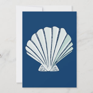 Nautical Seaside Shell Baby Shower Invitation