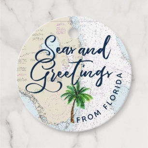 Nautical SEAson's Greetings Christmas Holiday Favour Tags
