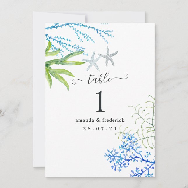 Nautical Seaweed Invitation (Front)