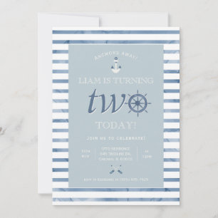 Nautical Second Birthday Invitation