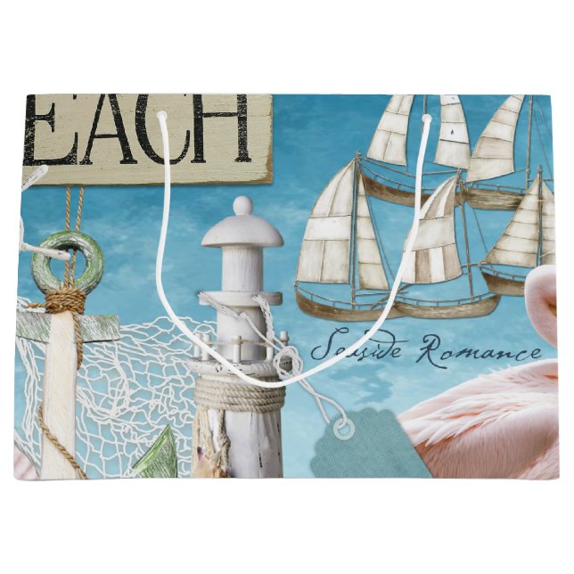 Nautical Series Design 10 Large Gift Bag (Front)