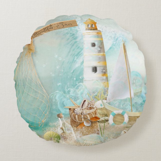 Nautical Series Design 11 Round Cushion (Front)