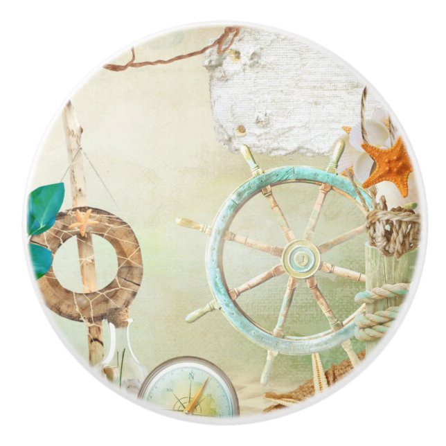 Nautical Series Design 2   Ceramic Knob (Front)