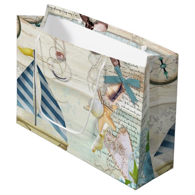 Nautical Series Design 5 Large Gift Bag (Front Angled)