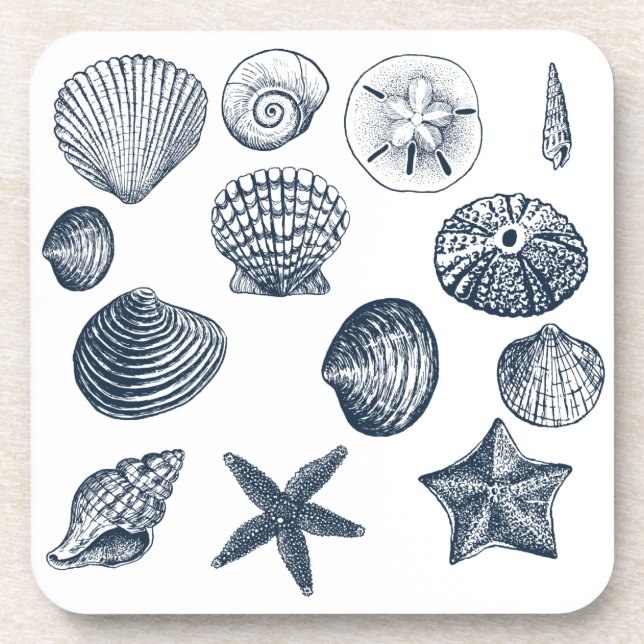 Nautical shells coaster (Front)