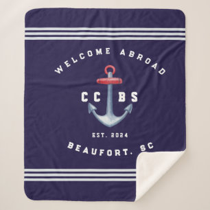 Nautical Sherpa Blanket