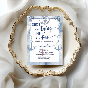 Nautical She's Tying the Knot Bridal Shower  Invitation