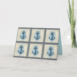 nautical ship anchor greeting card