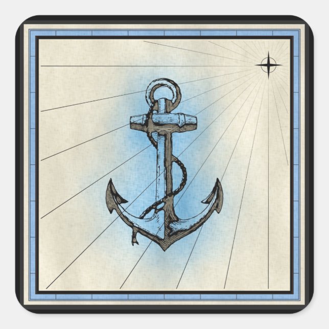 nautical ship anchor stickers (Front)