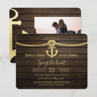 Nautical Ship Lap and Anchor Tie the Knot Wedding