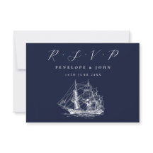 Nautical Ship Navy Blue Destination Wedding