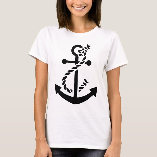 Nautical ship navy marine anchor T-Shirt (Front)