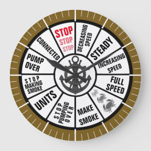 Nautical Ship Telegraph Large Clock