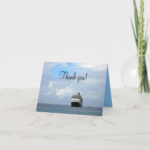 Nautical Ship Thank You   Cruise Vacation Card