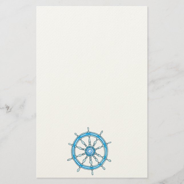 Nautical Ship Wheel 3 Stationery (Front)