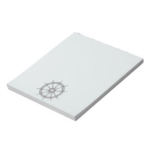 Nautical Ship Wheel 4 Notepad