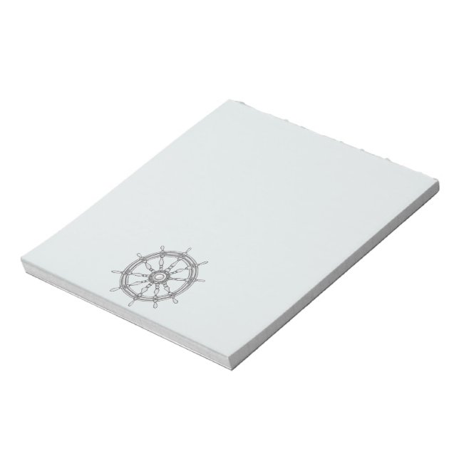 Nautical Ship Wheel 4 Notepad (Rotated)
