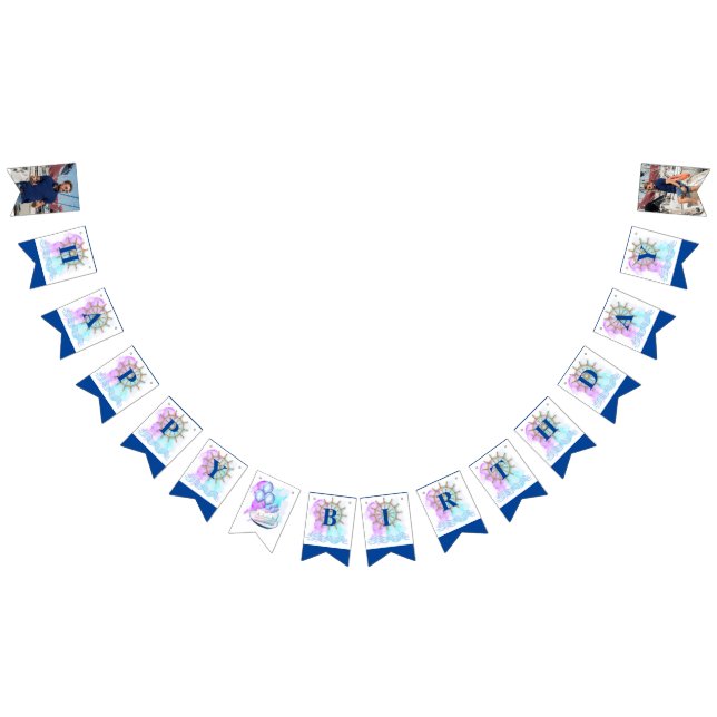 Nautical (Ship Wheel) Birthday Bunting Flags (All)