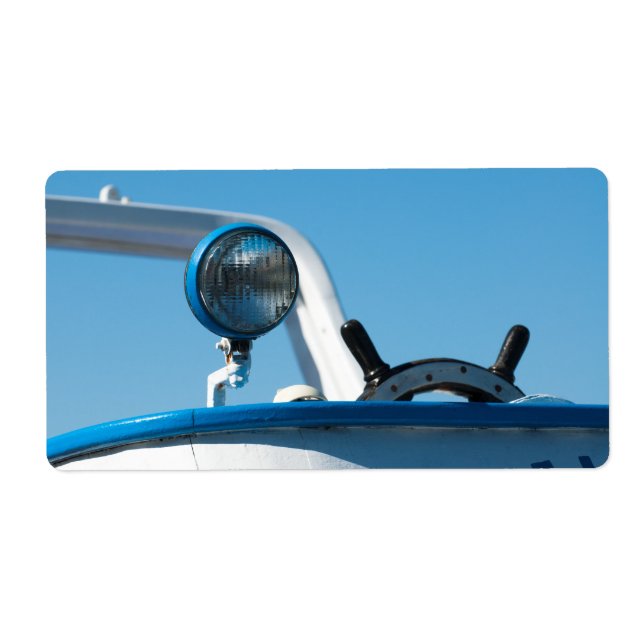 Nautical ship wheel sailboat (Front)
