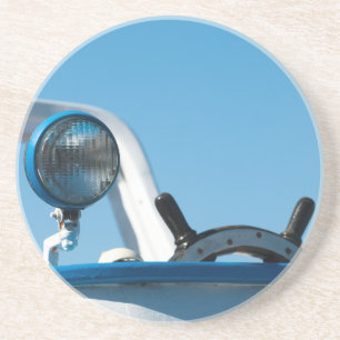 Nautical ship wheel sailboat coaster