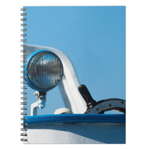 Nautical ship wheel sailboat notebook