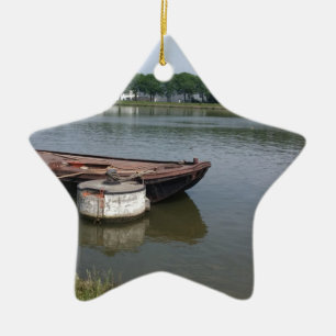 nautical shipping boat buoy, ship rope quay canal ceramic tree decoration