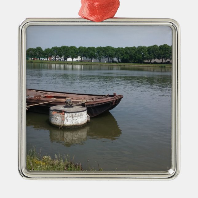nautical shipping boat buoy, ship rope quay canal metal tree decoration (Front)