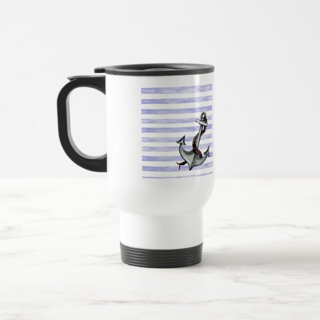 Nautical Ship's Anchor Travel Mug (Left)