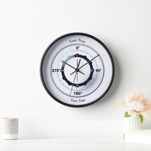 Nautical Ships Compass  Clock