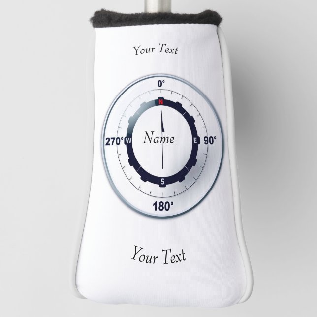 Nautical Ships Compass  Golf Head Cover (Rotate 90)