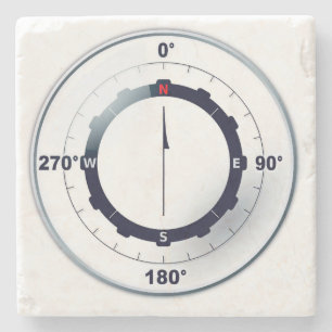 Nautical Ships Compass Stone Coaster