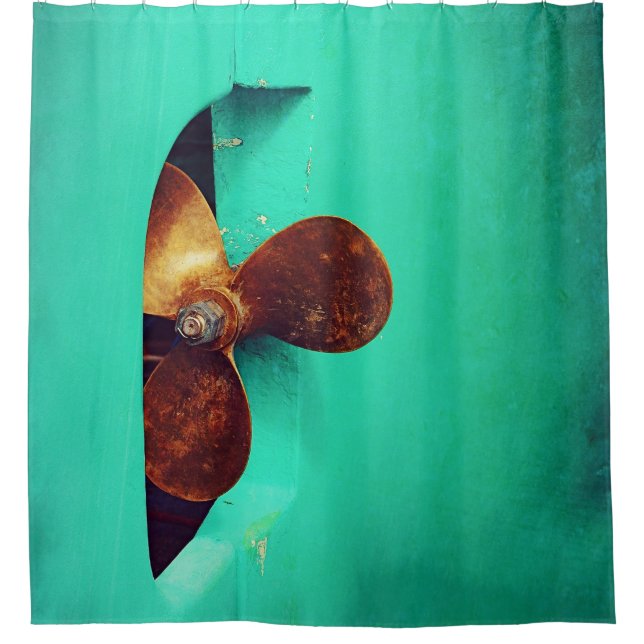 Nautical - Ship's Propeller Shower Curtain (Front)