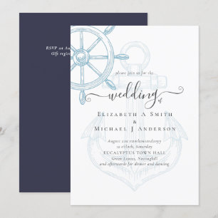 Nautical Ships Wheel Wedding
