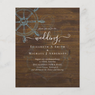 Nautical Ships Wheel Wedding Flyer