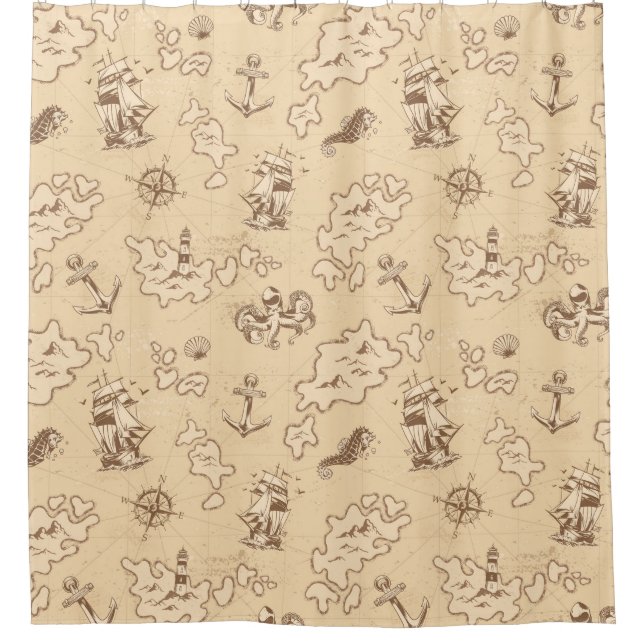 Nautical Shower Curtain (Front)