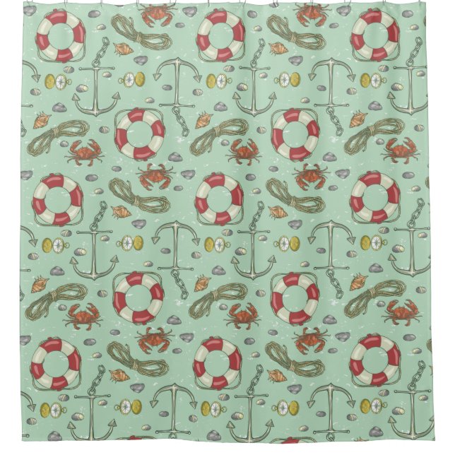 Nautical Shower Curtain (Front)