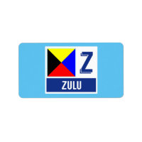 Nautical Sign Flag Alphabet Z "Zulu"