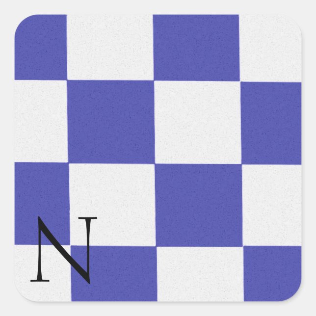 Nautical Signal Flag Alphabet Sticker N (Front)